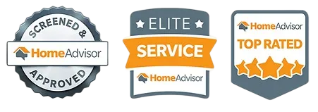 HomeAdvisor Screened & Approved, Elite Service, and Top Rated